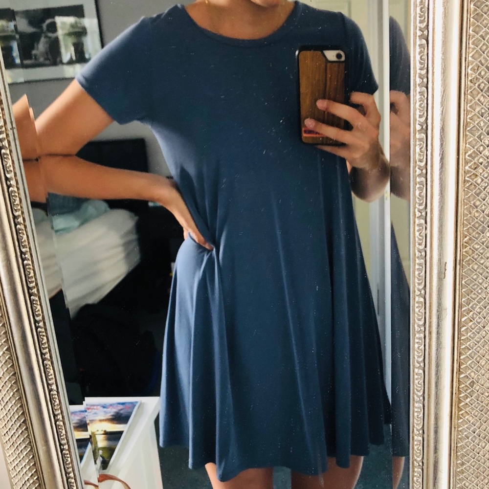 Soft Blue T-Shirt Dress